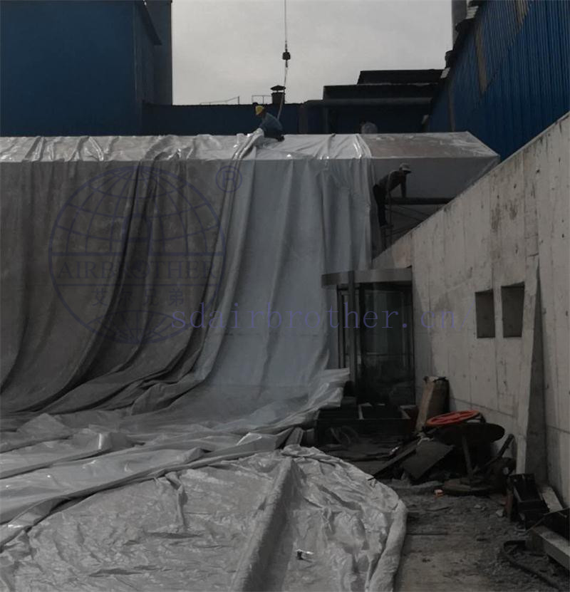 氣膜建筑施工中3 氣膜建筑施工中3