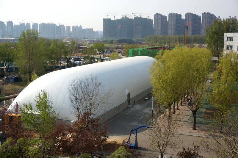 拒絕霧霾，共享藍(lán)天，氣膜建筑在行動